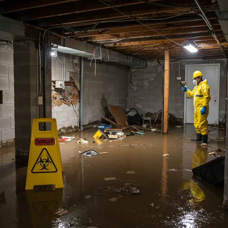 Flooded Basement Electrical Hazard in Wetzel County, WV Property