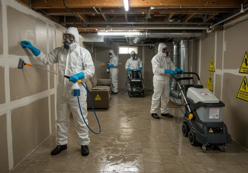 Basement Moisture Removal and Structural Drying process in Wetzel County, WV